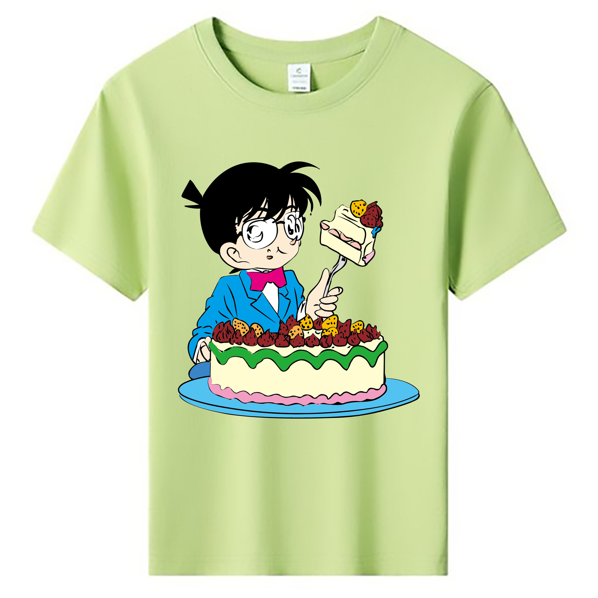 （画像用） 名探偵コナン 江戸川 コナン Detective Conan Conan Edogawa 綿100％キッズTシャツ（フロントプリント）